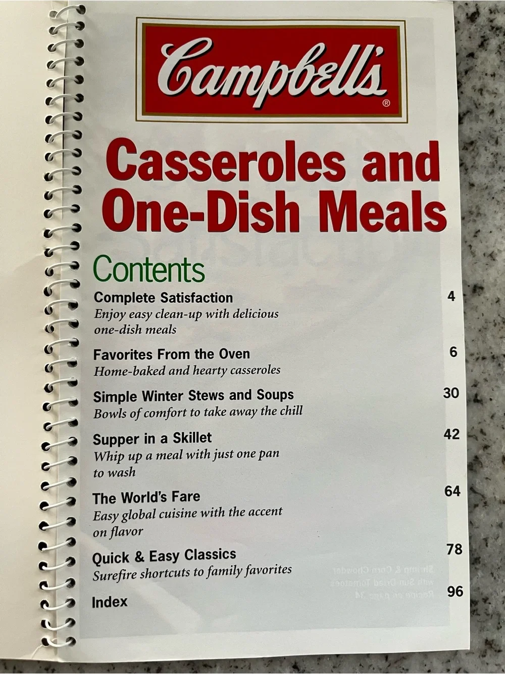 Campbell’s Recipe Book Lot of 3 Spiral Cookbooks Casseroles Slow Cooker 4 Ingred